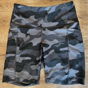 Old Navy Blue and Black Camouflage Shorts